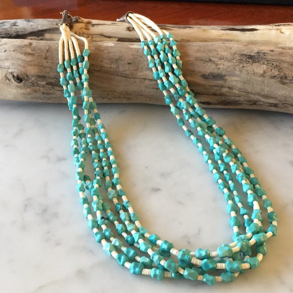 Christin Wolfe Vintage Turquoise Nuggets Necklace - Picture 2 of 8